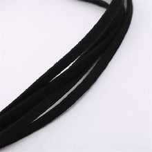 Gifts For Lady Elegant Women Long Black Velvet Rope Gold Leaf Pendant Choker Collar Necklace J4U66