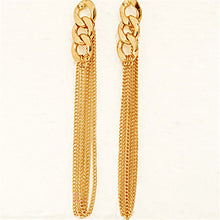 Gifts For Women Retro Women Long Chain Earrings Fancy Dress Golden Tassel Chain Earrings J4U66