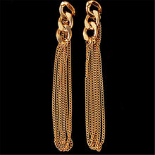 Gifts For Women Retro Women Long Chain Earrings Fancy Dress Golden Tassel Chain Earrings J4U66