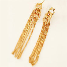 Gifts For Women Retro Women Long Chain Earrings Fancy Dress Golden Tassel Chain Earrings J4U66