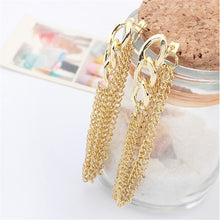 Gifts For Women Retro Women Long Chain Earrings Fancy Dress Golden Tassel Chain Earrings J4U66