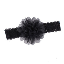 Girl Baby Ruffle Flower Lace Hairband Elastic Headband Baby BlackHair Band Headdress  J4U66