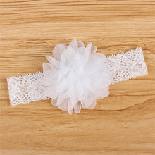 Girl Baby Ruffle Flower Lace Hairband Elastic Headband Baby BlackHair Band Headdress  J4U66