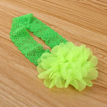 Girl Baby Ruffle Flower Lace Hairband Elastic Headband Baby BlackHair Band Headdress  J4U66