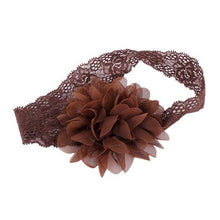 Girl Baby Ruffle Flower Lace Hairband Elastic Headband Baby BlackHair Band Headdress  J4U66