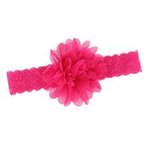 Girl Baby Ruffle Flower Lace Hairband Elastic Headband Baby BlackHair Band Headdress  J4U66