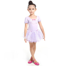 Girl Leotard Ballet Dance Party Dress 3-7Y Toddler Costume Short Sleeve J4U66
