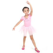 girl leotard ballet dance party dress 3 7y costume short sleeve J4U66