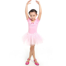 Girl Leotard Ballet Dance Party Dress 3-7Y Toddler Costume Short Sleeve J4U66