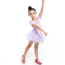 girl leotard ballet dance party dress 3 7y costume short sleeve J4U66