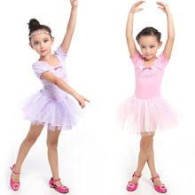 girl leotard ballet dance party dress 3 7y costume short sleeve J4U66