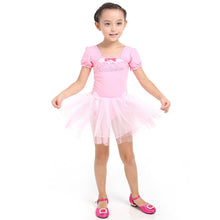 girl leotard ballet dance party dress 3 7y costume short sleeve J4U66