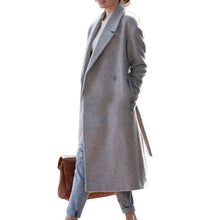 girl women full length long loose trench warm military coat outwear J4U66