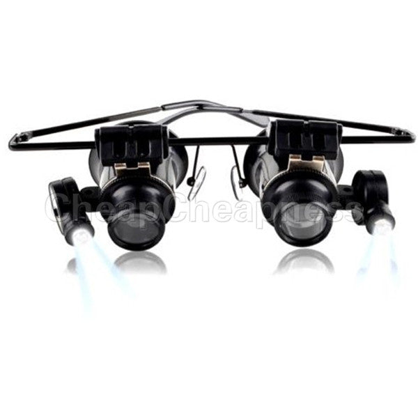 Glass Loupe Lens Eye Jeweler Watch Repair 20X Magnifier Magnifying LED Light Jewelry Tools Equipments For Sale J4U66