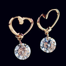 Gold Plated Zircon Crystal Earring Eardrop Earbob Ear Studs Women's Jewelry Gift J4U66