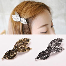 Gold Sliver For Women Jewelry  Side Clips Leaf Hair Pins European Trendy Alloy Leaves Hairpins Hair Accessories J4U66