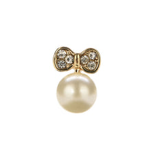Gold Women Stud Earrings Gifts Bow Knot Pearl Stud Earrings For Women  J4U66