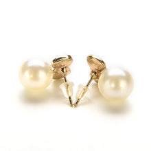 Gold Women Stud Earrings Gifts Bow Knot Pearl Stud Earrings For Women  J4U66