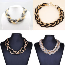 Golden And Black Short Necklace Zinc Alloy Costume Accessory Choker Necklace J4U66