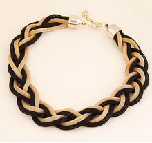 Golden And Black Short Necklace Zinc Alloy Costume Accessory Choker Necklace J4U66