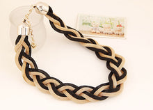 Golden And Black Short Necklace Zinc Alloy Costume Accessory Choker Necklace J4U66