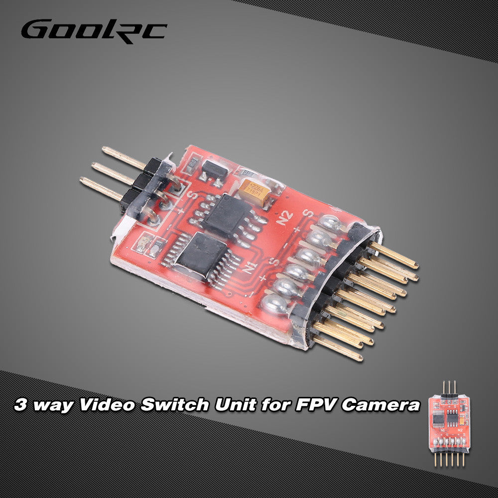goolrc aerial pography spare part 5 g 3 channel video switcher module 3 way video switch unit for fpv camera J4U66