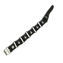 Gothic Metal Cone Stud Spikes Rivet Leather Wristband Punk style Cool Wolf Tooth Bangle Cuff Bracelet J4U66