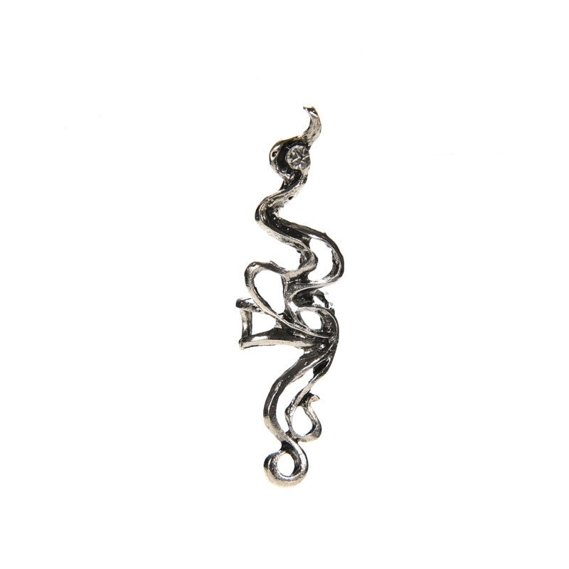 Guthic Punk Rogk Gift Stud Ear Cuff Accessories S Women Silver Metal earring Cuff Clip Wrap Rhinestone Lure Earring J4U66