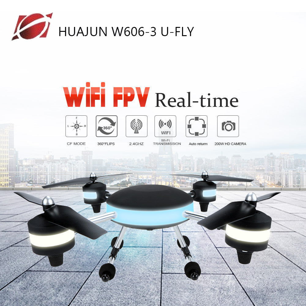 huajun w0 3 u fly wifi fpv rc quadcopter with 2 0mp 720p hd camera 3d flips cf mode one key to fly remote controll helicopter J4U66
