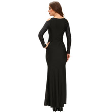halloween wedding gowns women skeleton dress shouldercut out long sleeve floor length halloween cosplay costume party dresses J4U66