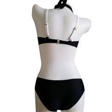 Halterneck Style Bandage Swimwear Bra and Panties Set Push-up Padded Bra Swimsuit LY3 J4U66