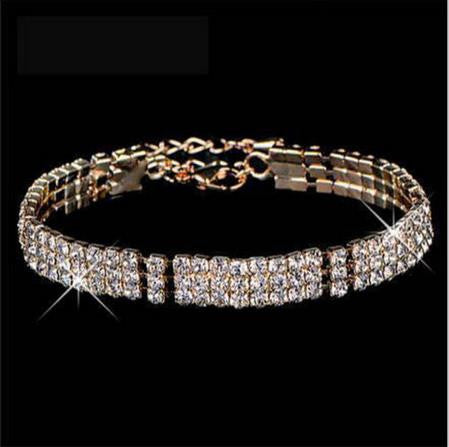 Hand-woven Beads Rhinestone bracelets women AccessoriesWedding Crystal Bracelet jewelry J4U66