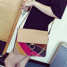 Handbags Top Women Bag Rainbow Frosted Women PU Leather Shoulder Messenger Bag small Square Package  J4U66