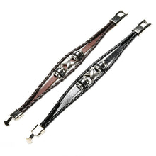 Handmade Retro PU Leather Woven Charm Bracelet Bangles Male Jewelry Men Women Vintage Braided Bracelets J4U66