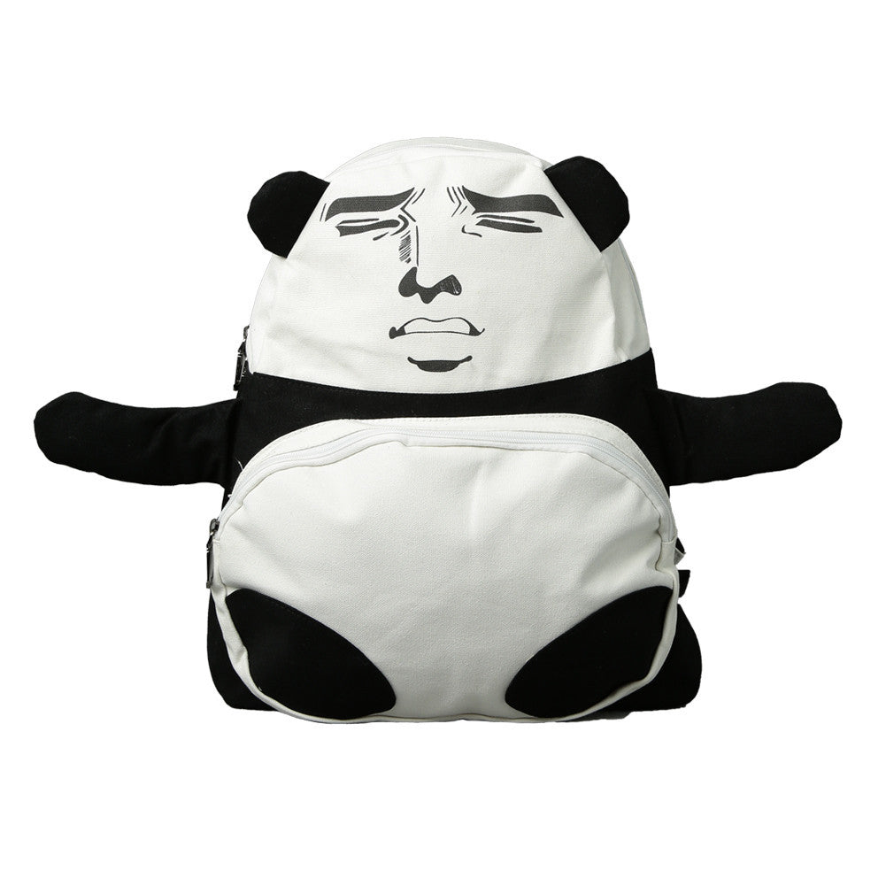 harajuku 3d canvas backpack for school girls teenagers cartoon panda large capacity school bag travel bag mochilas feminina J4U66