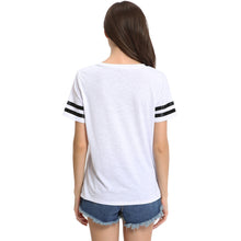harajuku striped print t-shirts women round neck short sleeve cotton casual tops punk t-shirts woman tee shirt femme blusa J4U66