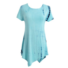 harajuku women oversize t-shirts tie dyed tunic tee shirt femme asymmetric hem short sleeve casual ropa camisas femininas J4U66