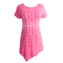 harajuku women oversize t-shirts tie dyed tunic tee shirt femme asymmetric hem short sleeve casual ropa camisas femininas J4U66