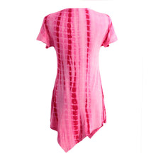 harajuku women oversize t-shirts tie dyed tunic tee shirt femme asymmetric hem short sleeve casual ropa camisas femininas J4U66
