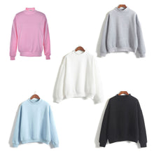 Harajuku sweatshirt women korean style Stand Collar cute kawaii hoodies M L XL 2XL J4U66