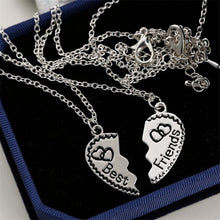 Heart Shape Best Friends Alloy Chain Necklace Girls Gift Women Jewelry Two Pieces Combination Necklace J4U66