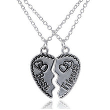 Heart Shape Best Friends Alloy Chain Necklace Girls Gift Women Jewelry Two Pieces Combination Necklace J4U66