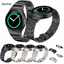 Black Gold Watchband Stainless Steel Watche Band + Connector For Samsung Gear S2 RM-720 Watch Accessories  J4U66