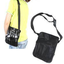black pvc cosmetic makeup brush apron bag artist belt strap holder J4U66
