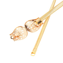gold silver belts for women lady metal belt flowerclasp elastic waistband skinny strap ceinture femme J4U66