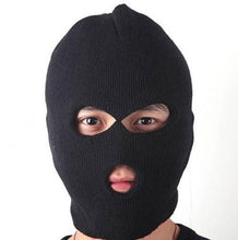 Men's Warm Black Full Face Cover Ski Three Holes Mask Cap Beanie Hat J4U66
