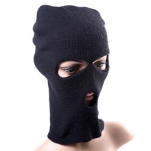 Men's Warm Black Full Face Cover Ski Three Holes Mask Cap Beanie Hat J4U66