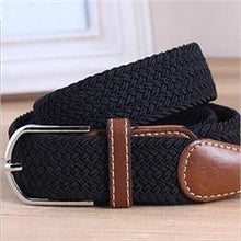 Striped Men Belts/ Fabric Woven Belts For Men/Casual Elastic Belts For Men J4U66
