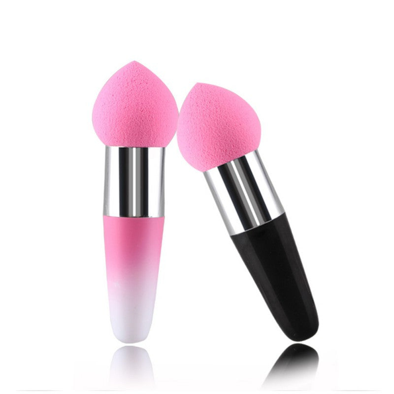 Pink Cosmetic Makeup puff Foundation Liquid BB Cream Soft Lollipop Sponge Brush J4U66