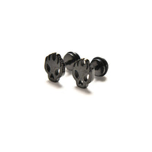 Stainless Steel Cool Punk Skull Ear Stud Earring Men's Punk Rock Jewelry  J4U66